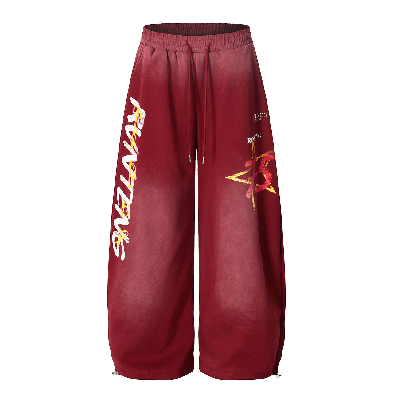 American Vintage Letter Print Casual Pants