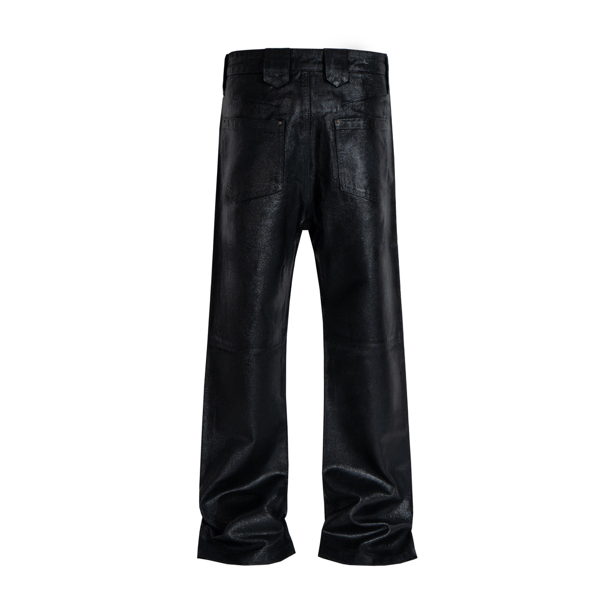 Omirad Coated Black Flared Jeans