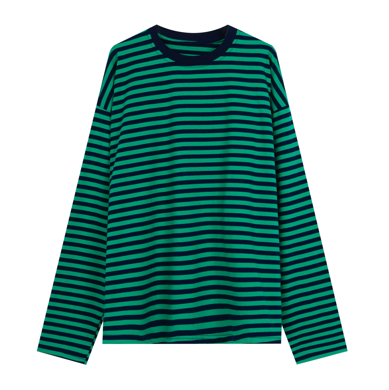 Omirad Green Striped Long Sleeve Tee