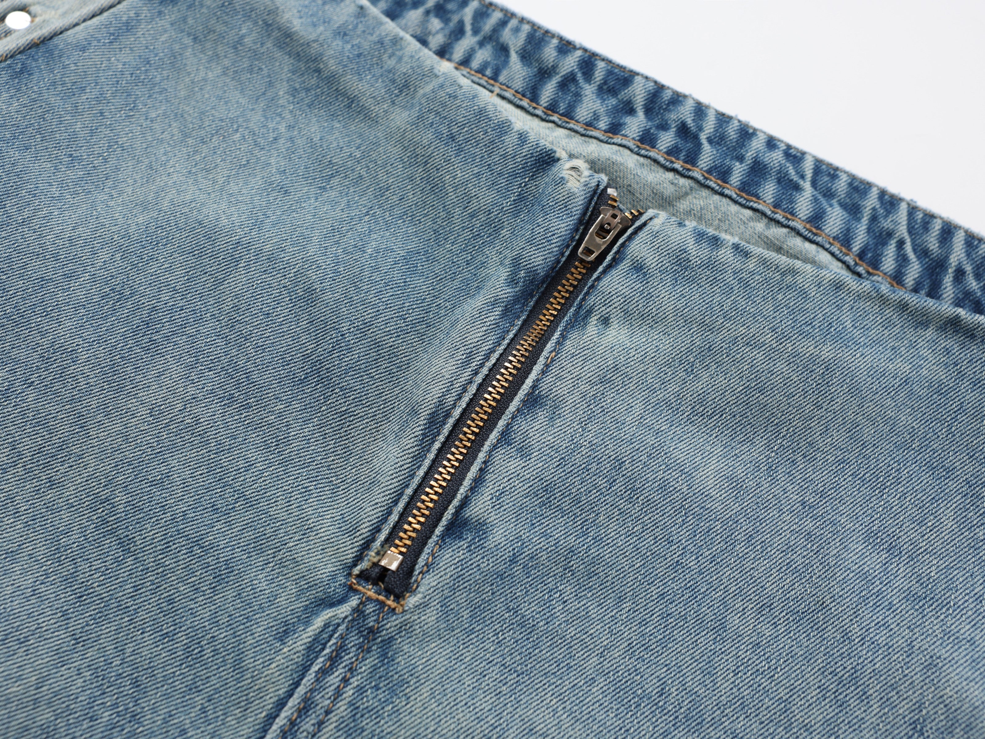 Omirad Graphic Wide-Leg Denim Pants - omirad