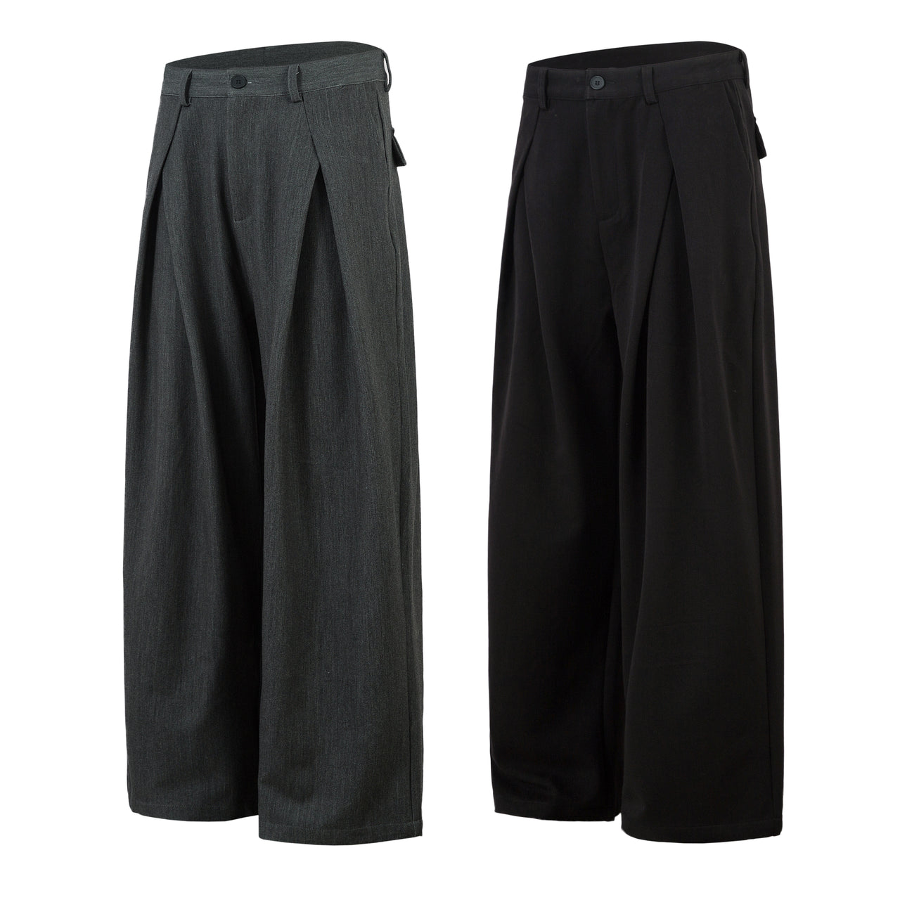 American High-Street Pleated Casual Pants