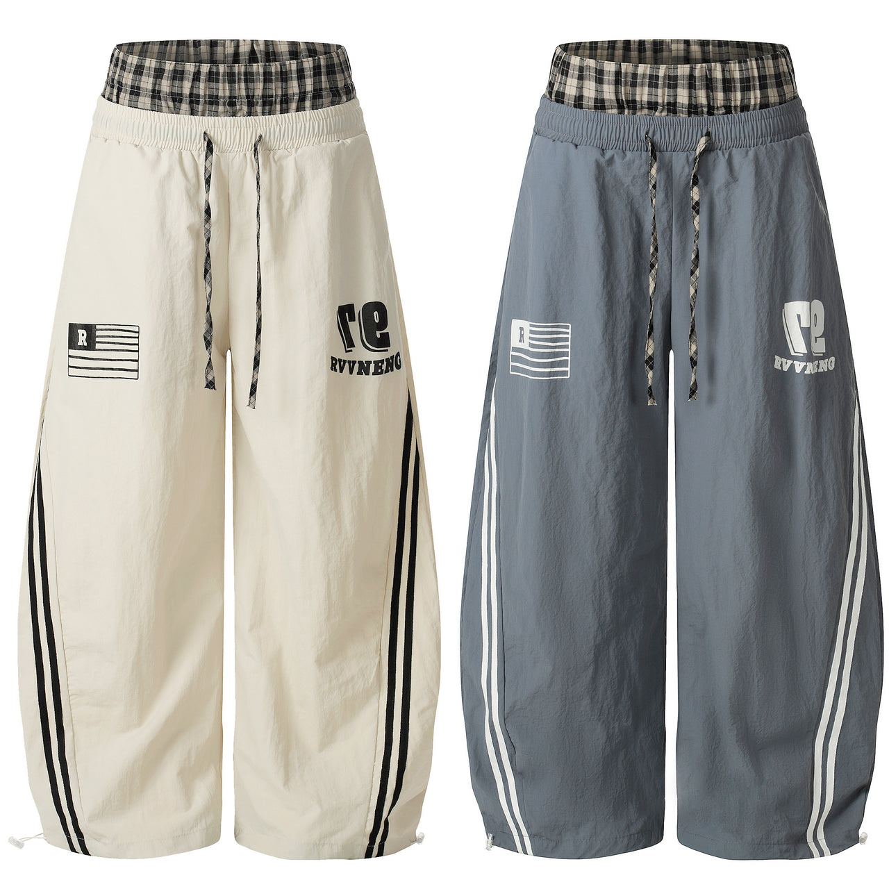 Omirad Athletic Stripe Wide-Leg Pants