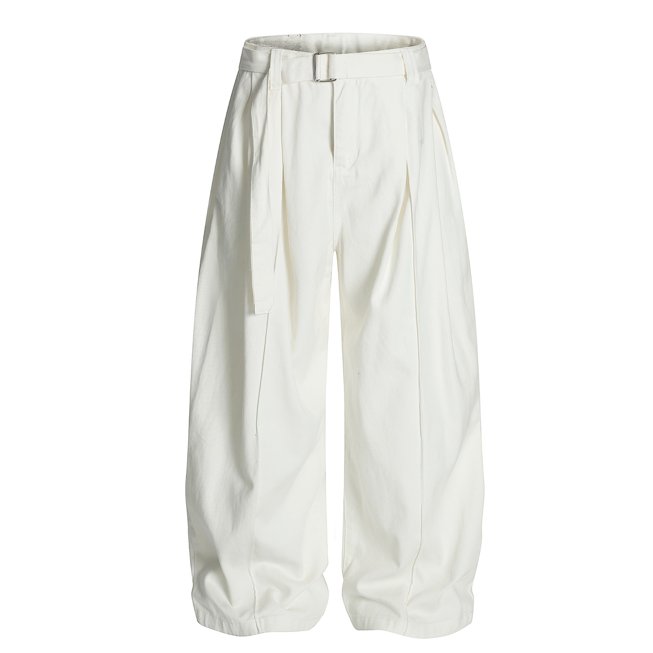 Omirad Pleated Belted Cotton Trousers