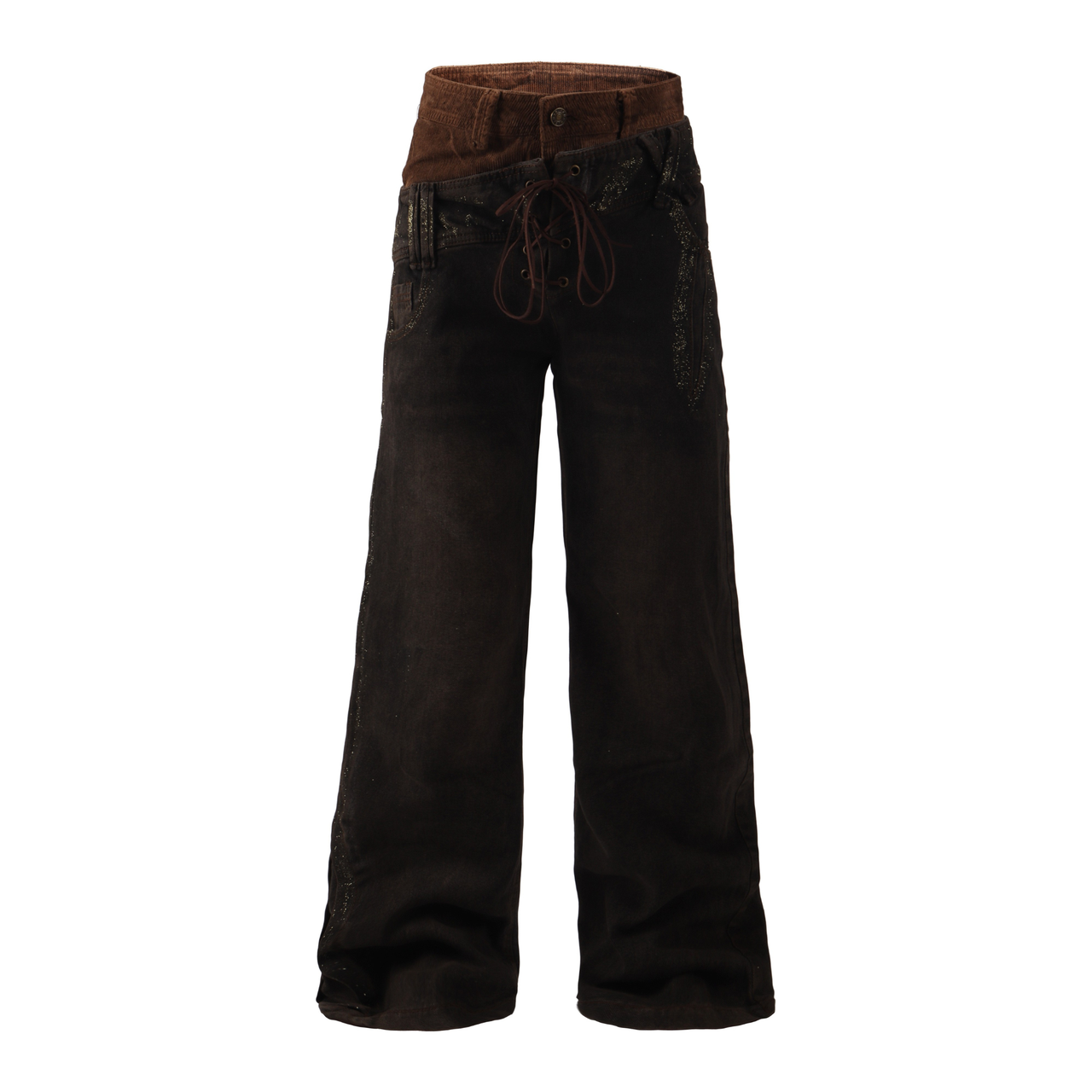 Omirad Dual-Waist Lace-Up Jeans