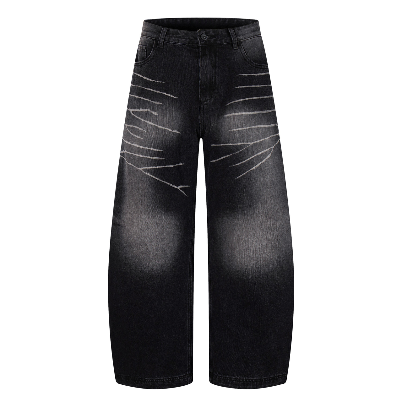Omirad Scratch Fade Wide-Leg Jeans