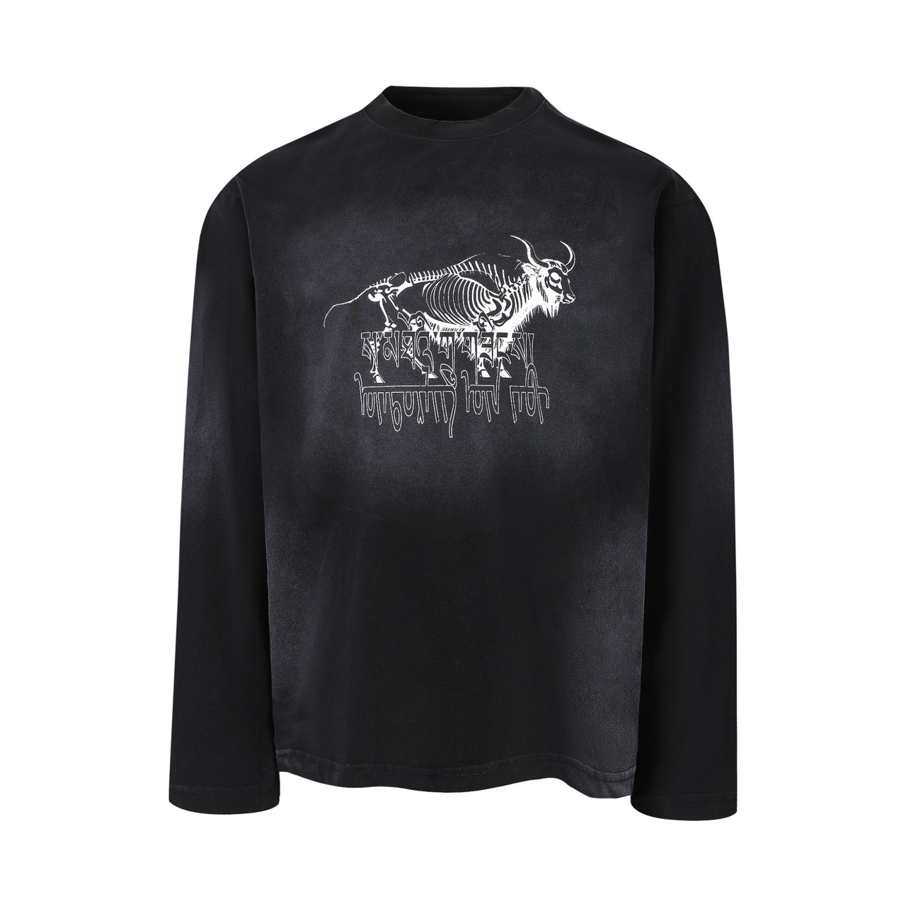 Omirad Skeleton Bull Gradient Long-Sleeve Tee