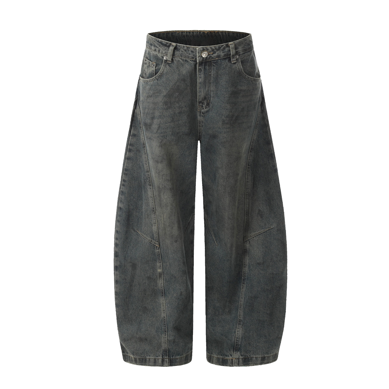 Omirad Curved-Panel Balloon Denim Pants