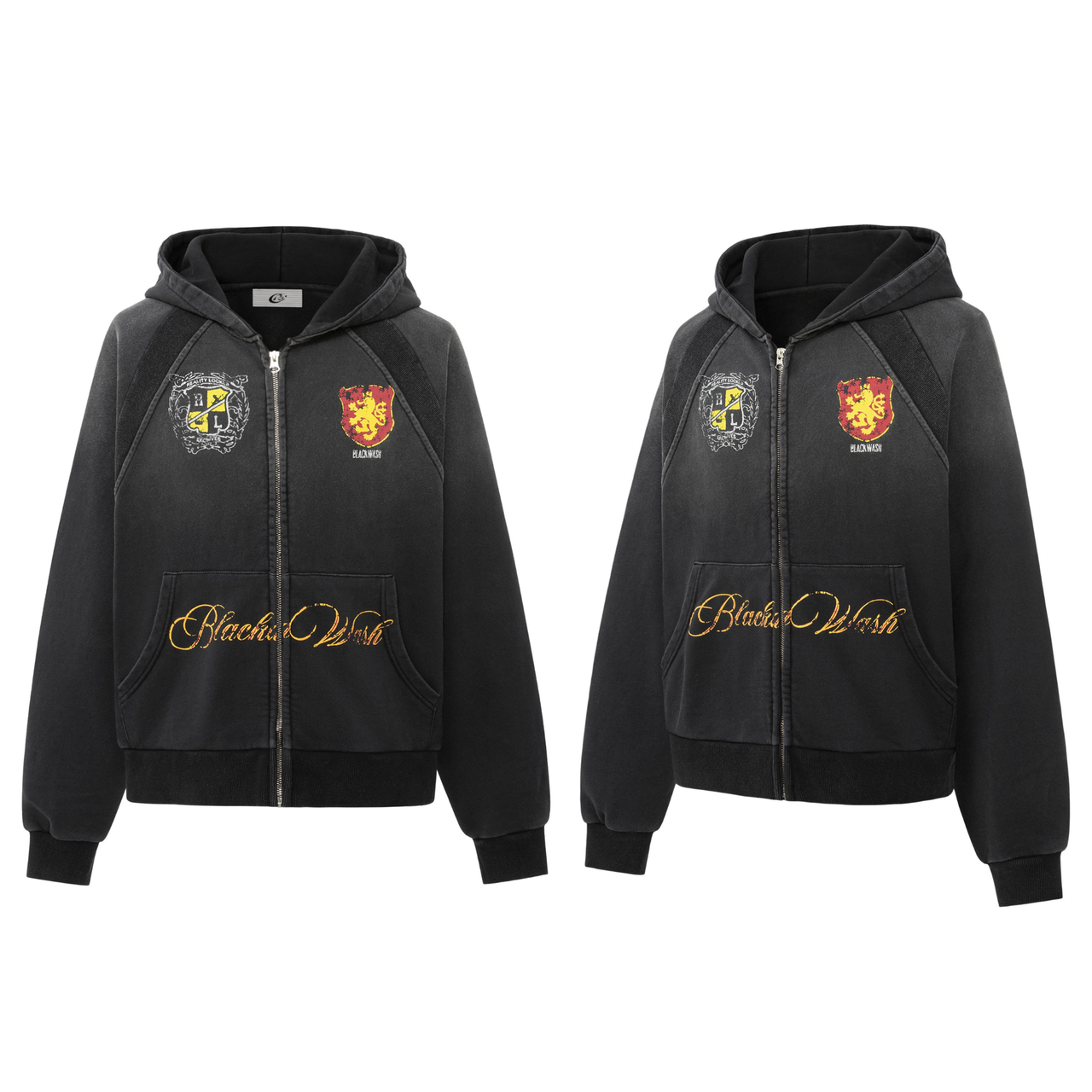 Omirad Crest Embroidered Zip Hoodie