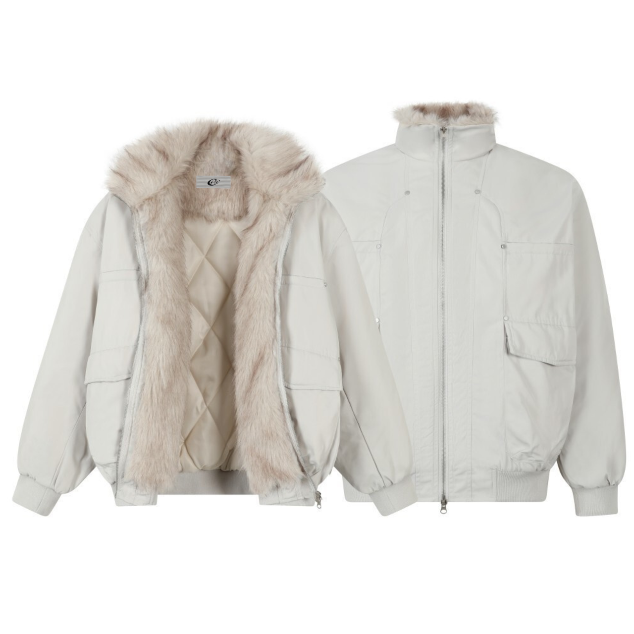 Omirad Faux Fur Lined Utility Jacket