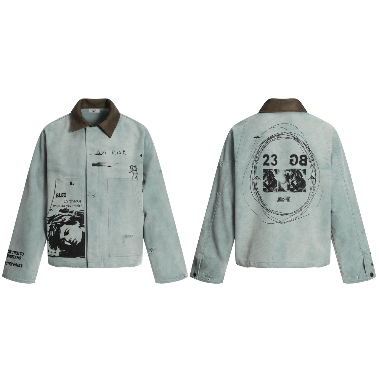 Omirad “90s Reflection” Graphic Work Jacket