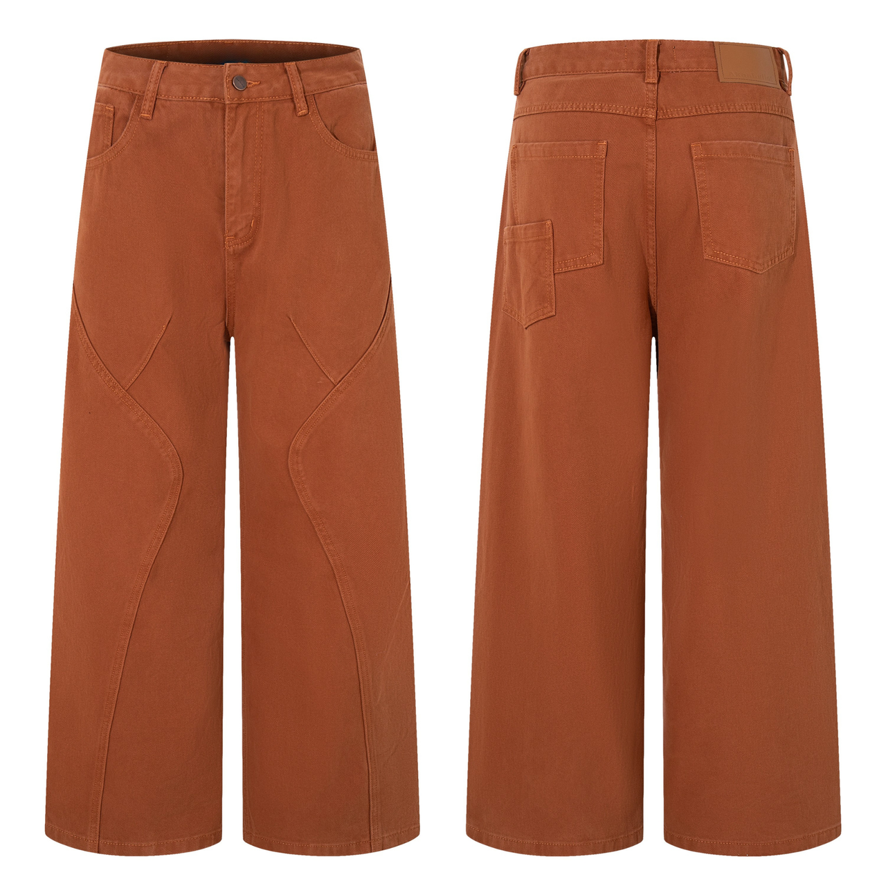 Omirad Curved-Panel Wide-Leg Jeans