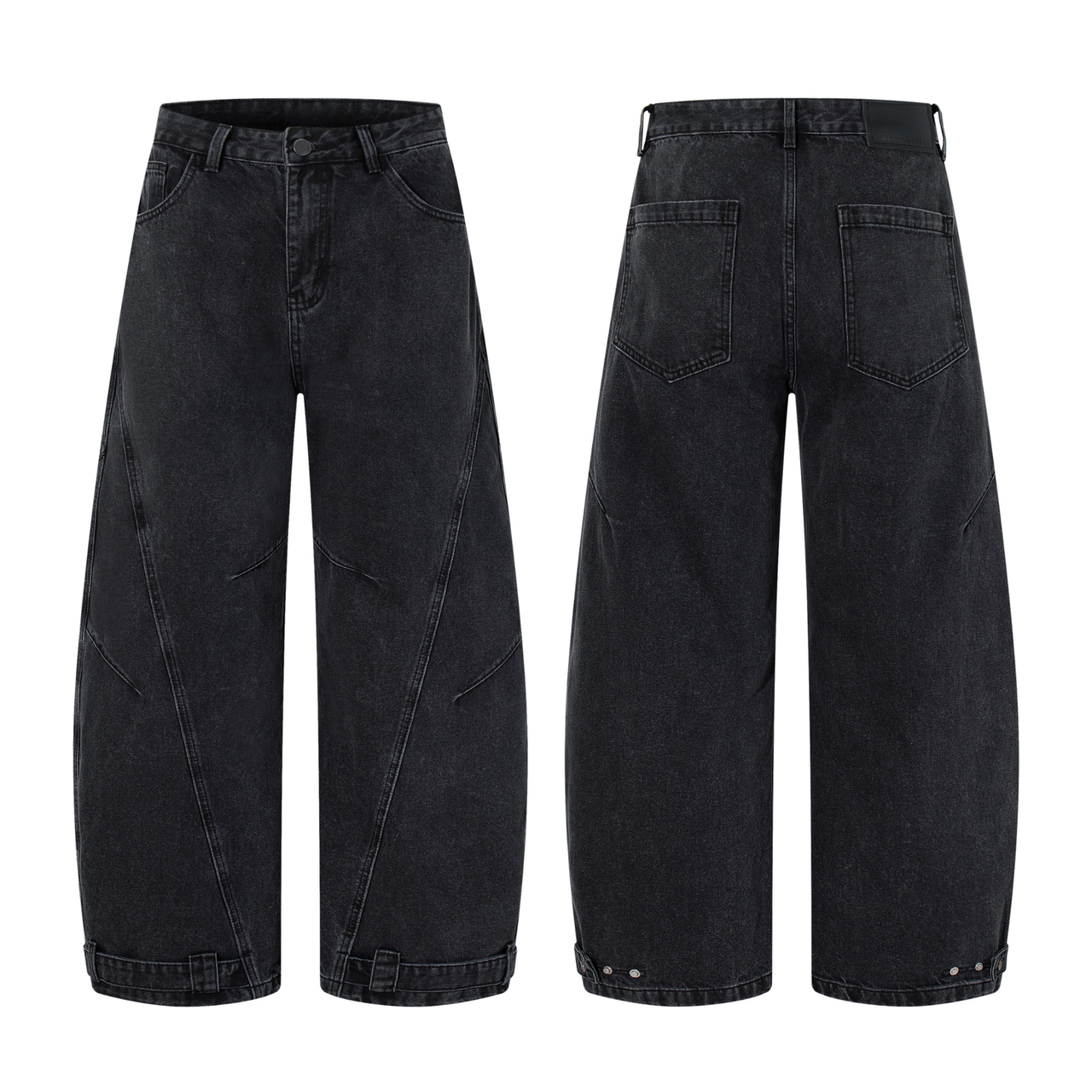 Omirad Paneled Wide-Leg Cargo Denim