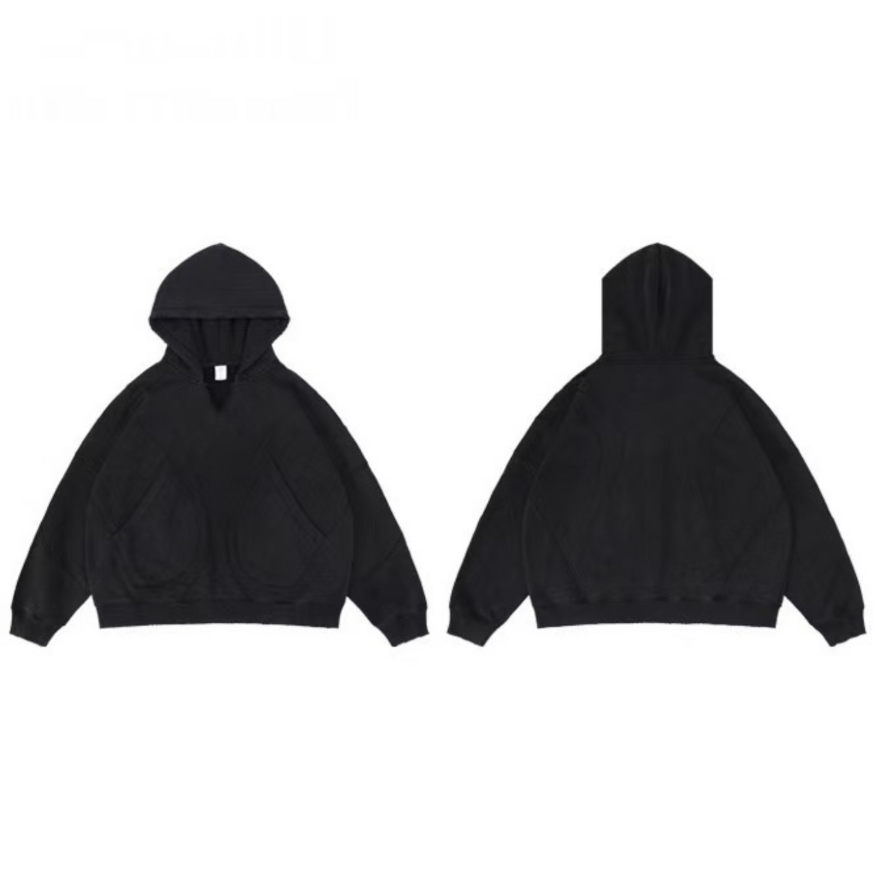 American Streetwear Deconstructed Patchwork Hoodie