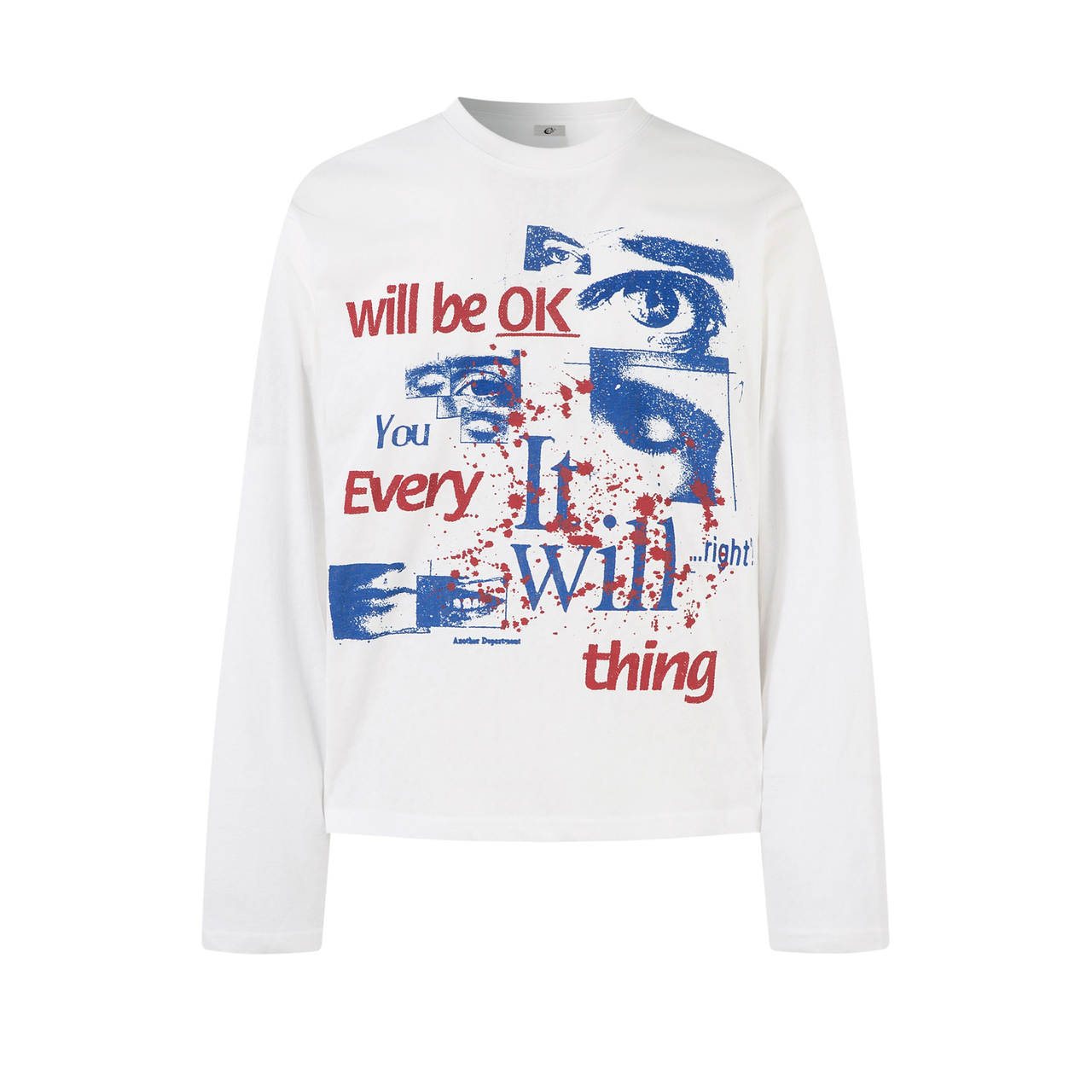 Omirad Mixed-Text Graphic Long Sleeve Tee