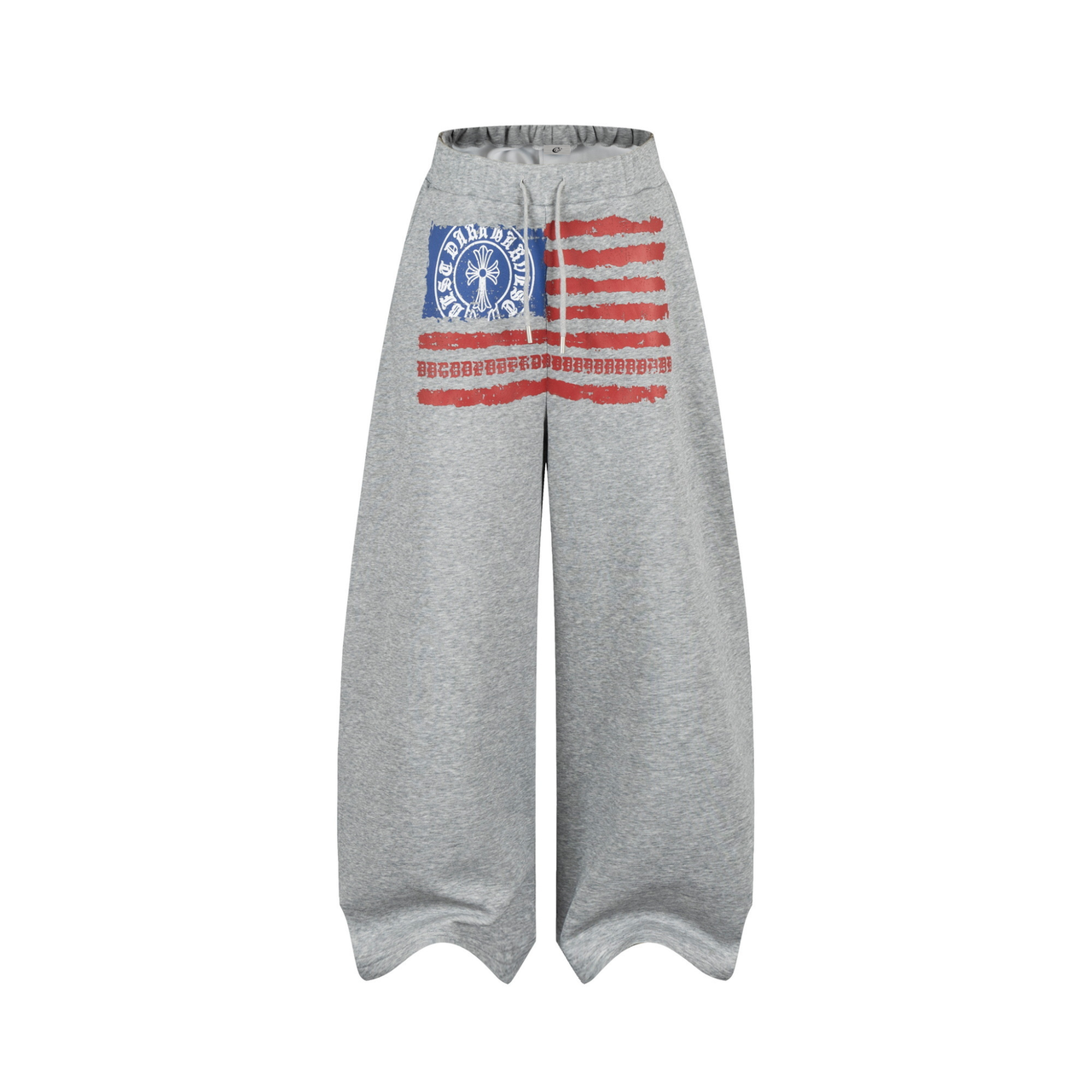 Omirad Flag Patch Wave-Hem Sweatpants