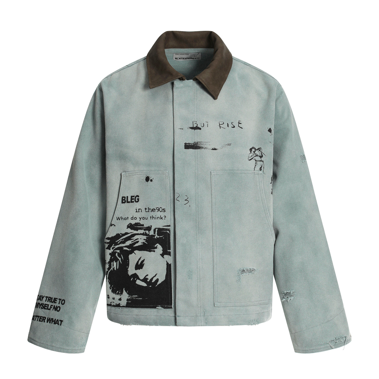 American Streetwear Impression Print Jacket