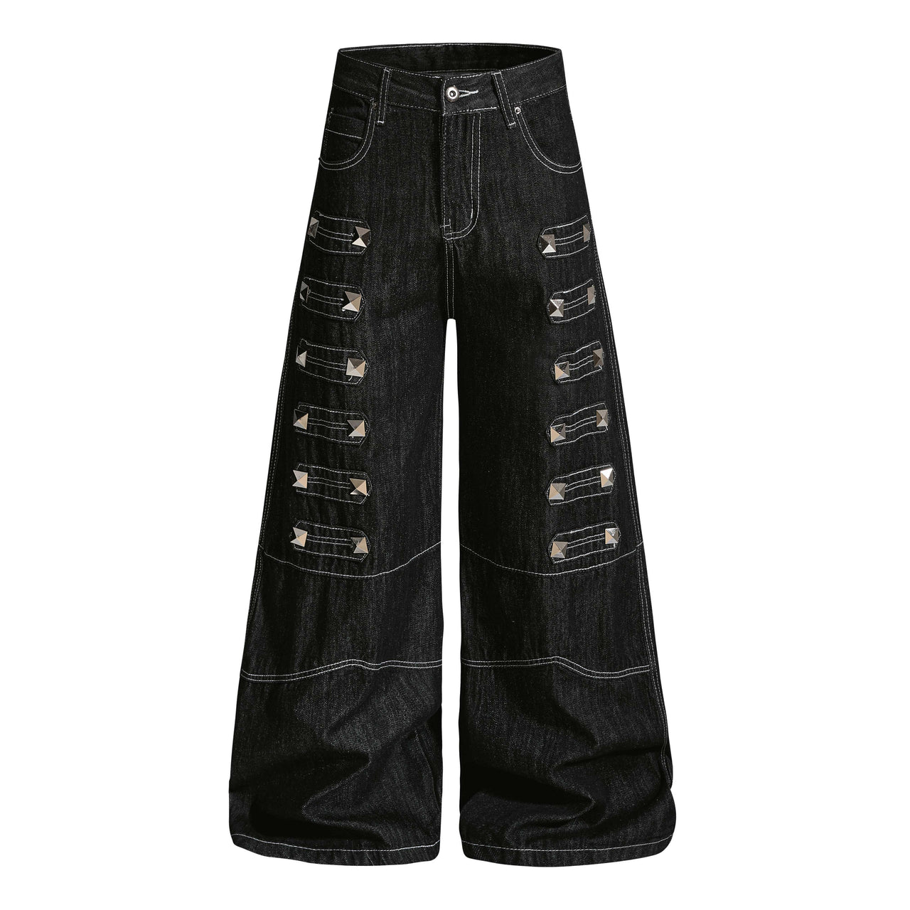 Omirad Studded Strap Denim Pants