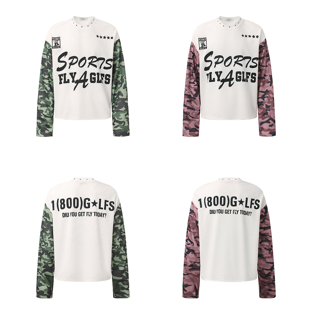 American Streetwear Camouflage Sleeve Sweatshirt