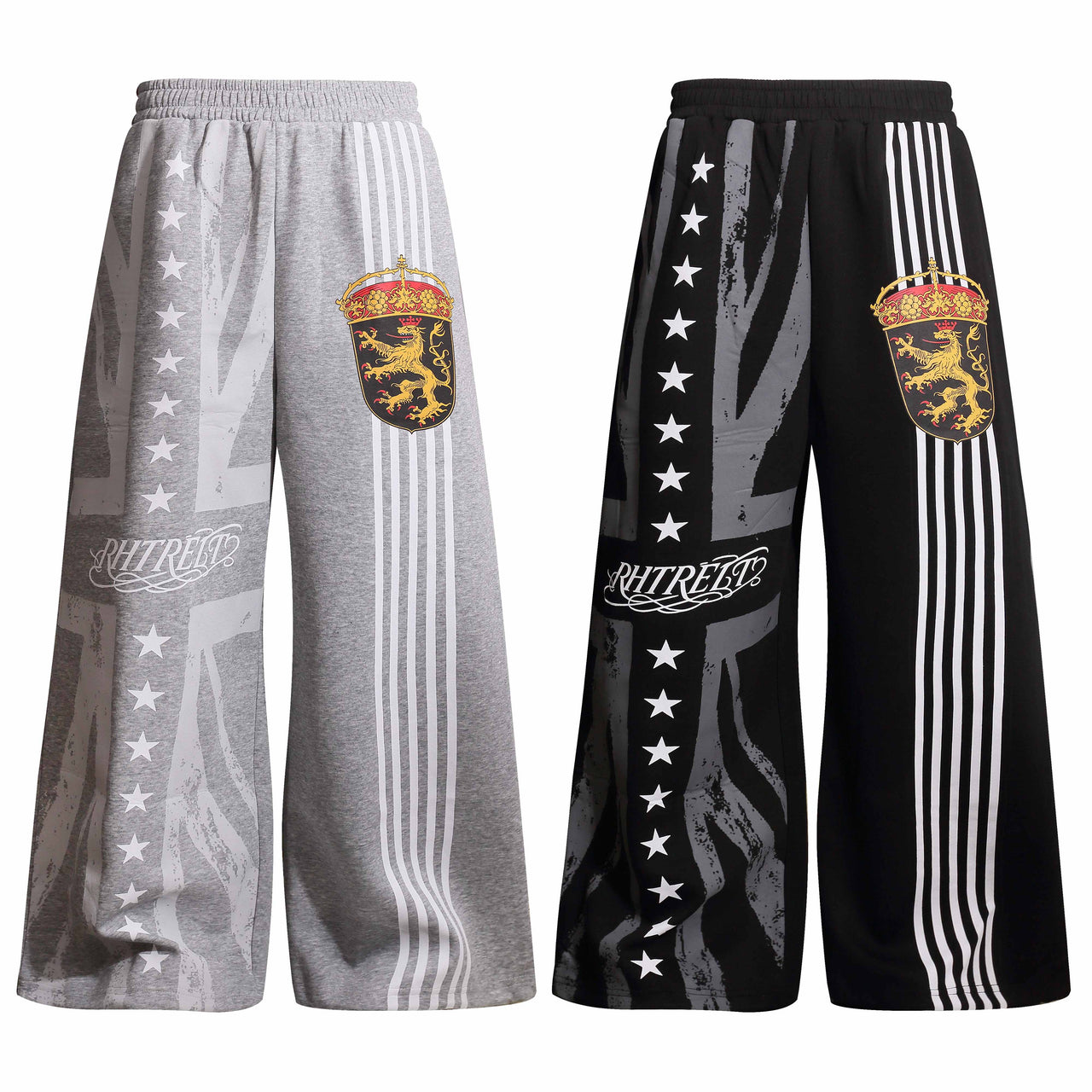 Omirad Crest Stripe Wide-Leg Sweatpants