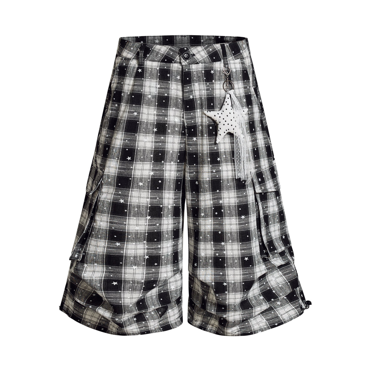 Omirad Plaid Star Cargo Shorts