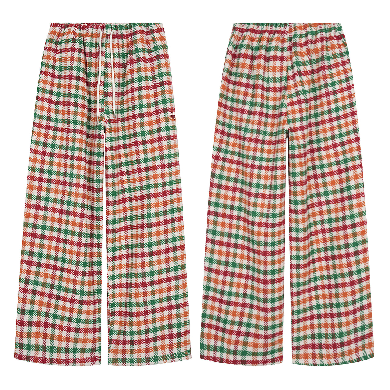 Omirad Vintage Plaid Wide-Leg Pants