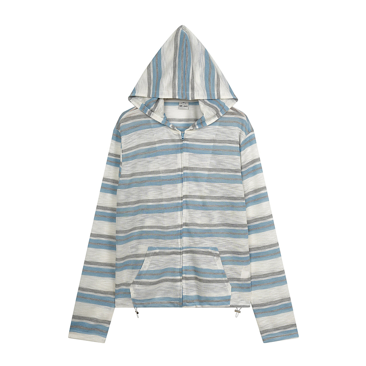 Omirad Striped Zip-Up Hoodie