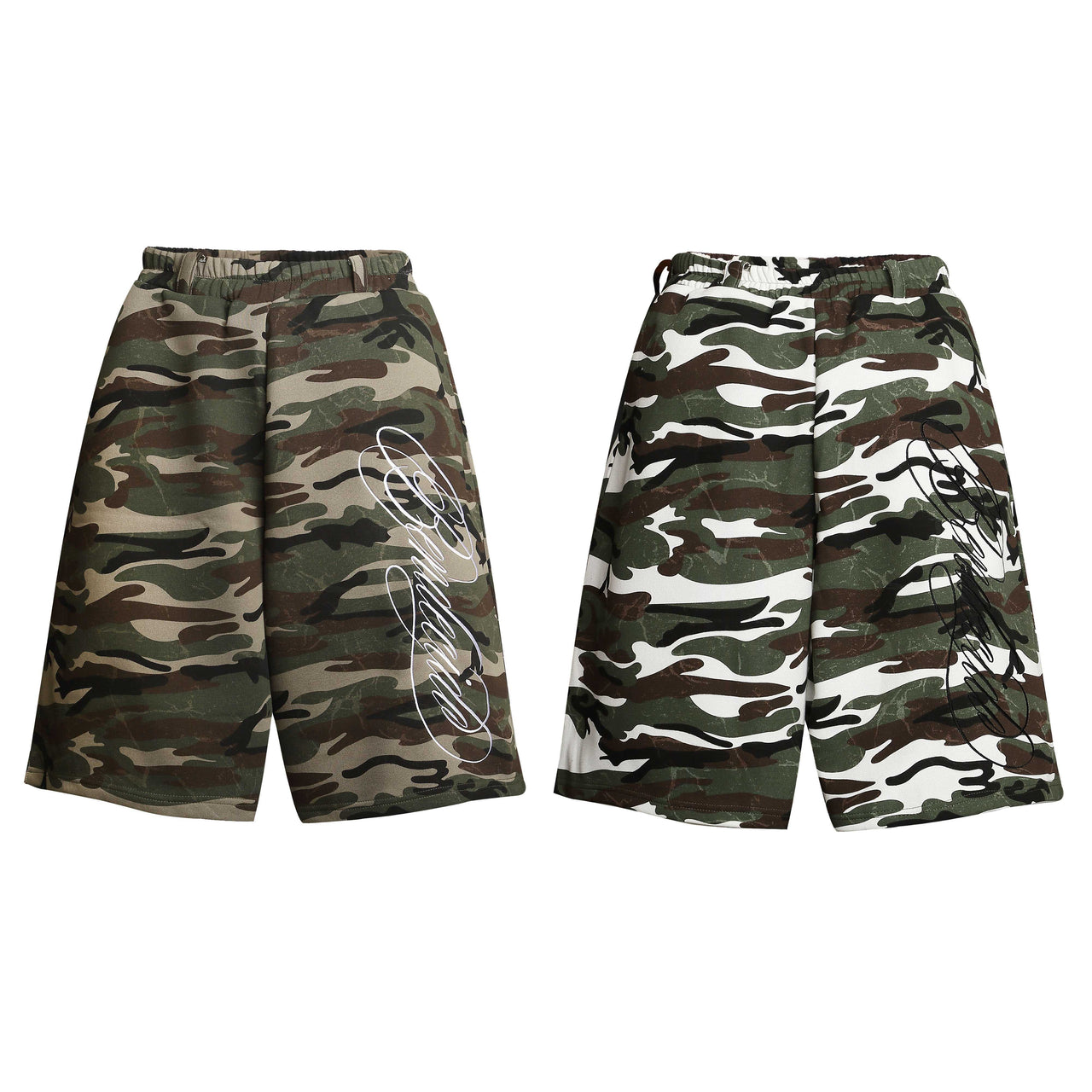 Omirad Camo Print Loose Shorts