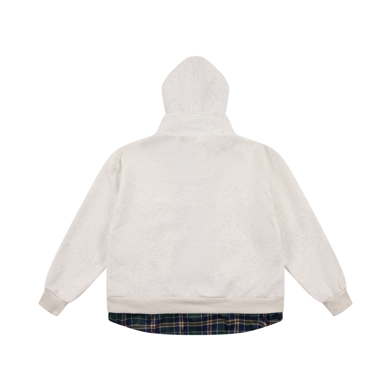 Layered Plaid Patchwork Hoodie