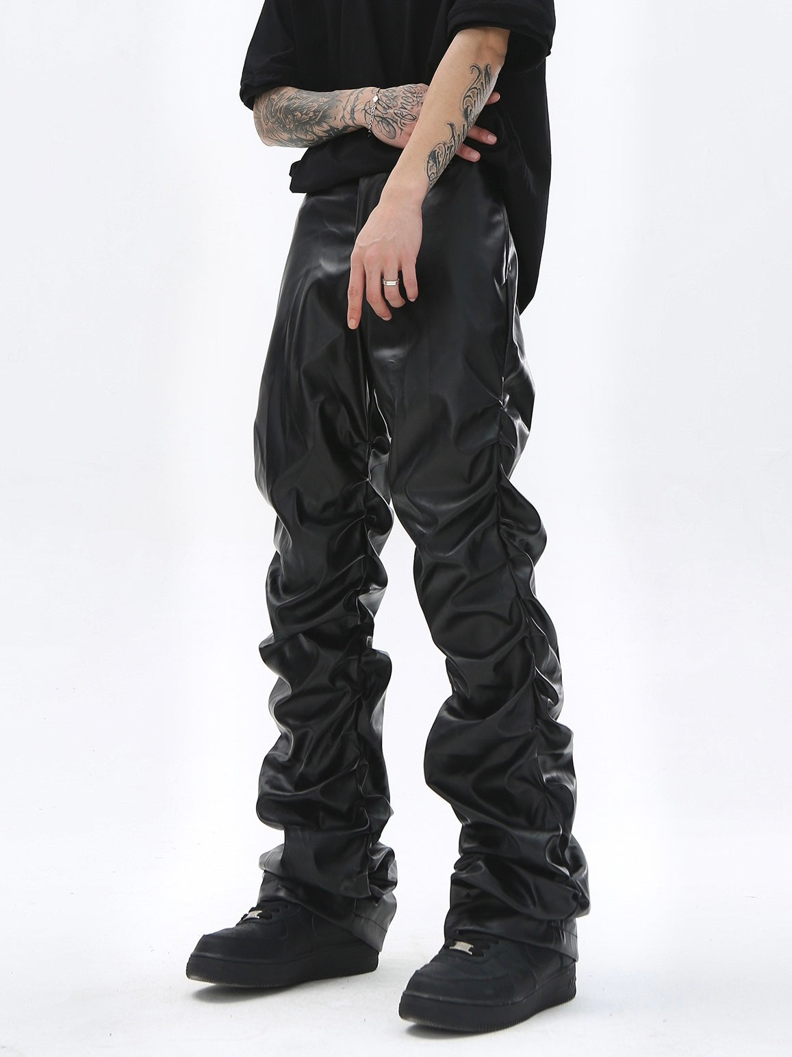 High Street Hip Hop Leather Pants – omirad