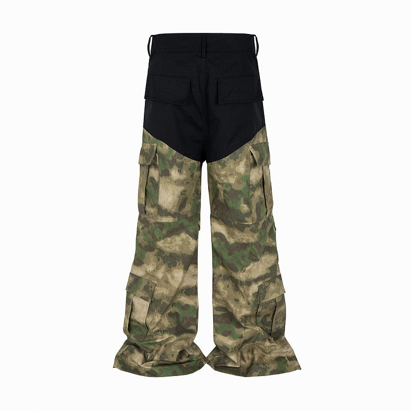 Patch Work Camo Cargo Pants