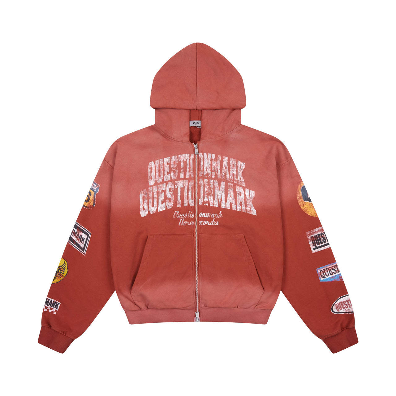 Omirad “Questionmark” Vintage Patch Zip Hoodie