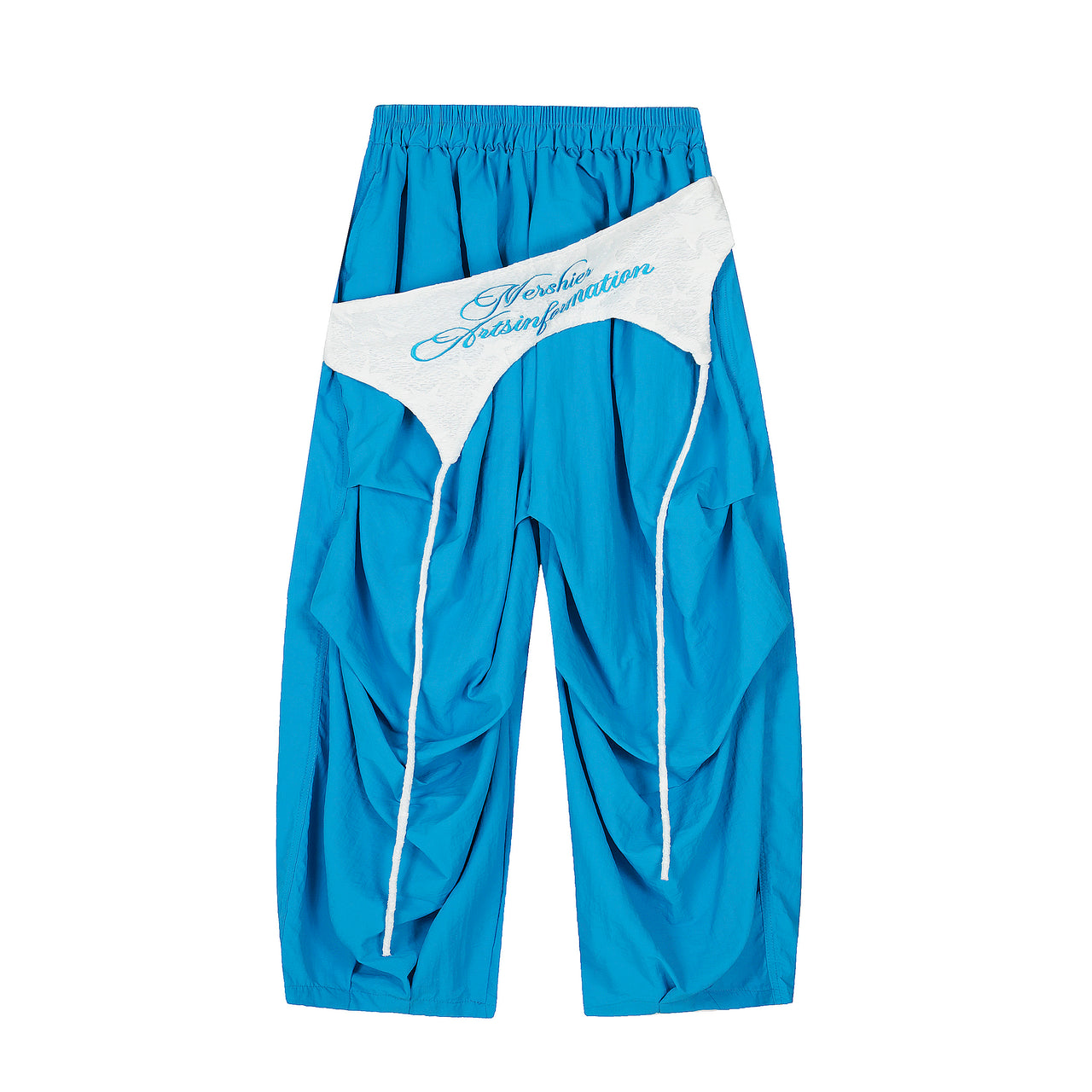 American Street Style Pleated Wide-Leg Curved Pants