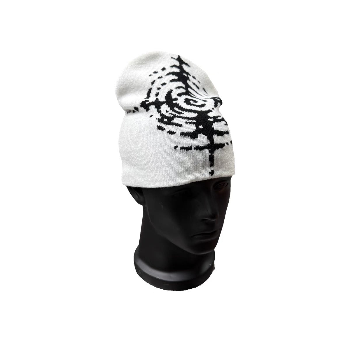 Swirl Jacquard Stretch Beanie Hat