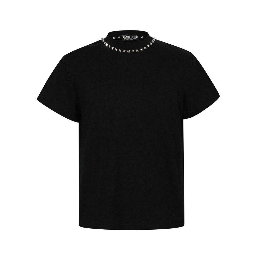 American High-Street Studded Steel-Stamp Tee