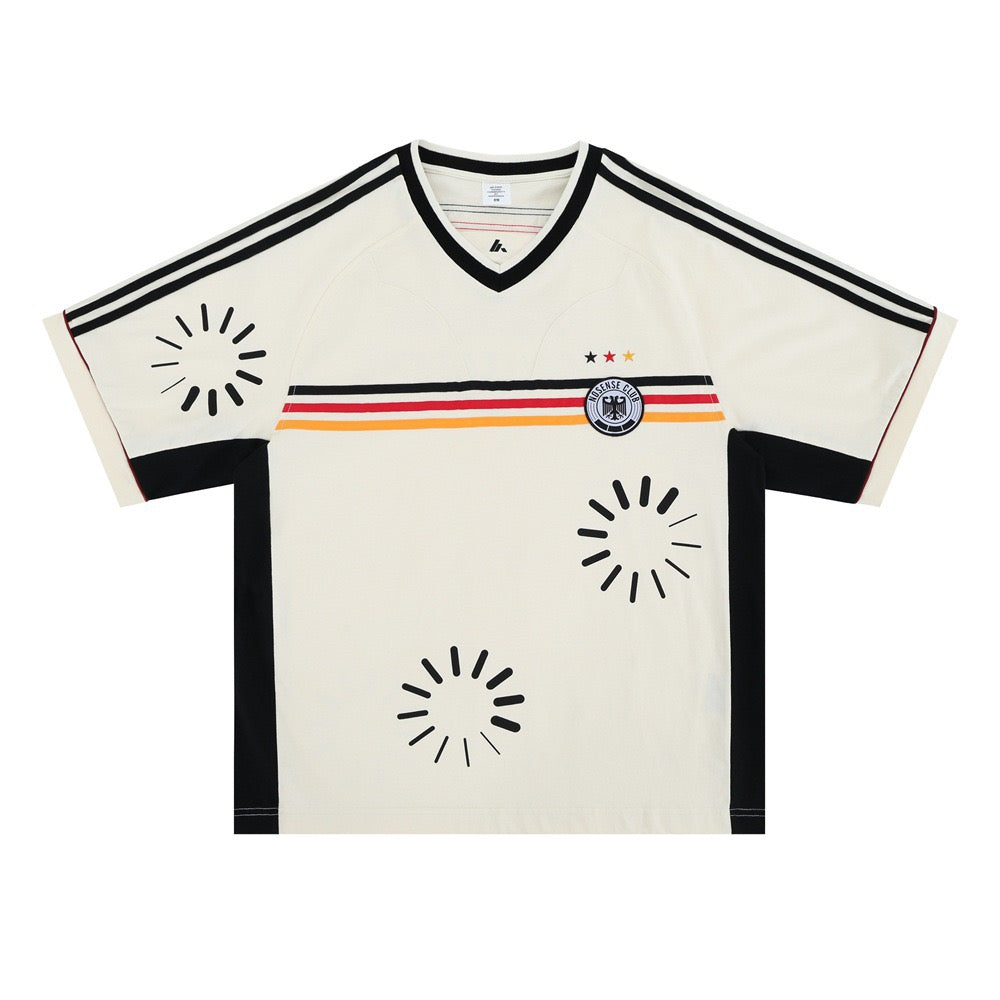 American Streetwear Striped Loaded Print Tee
