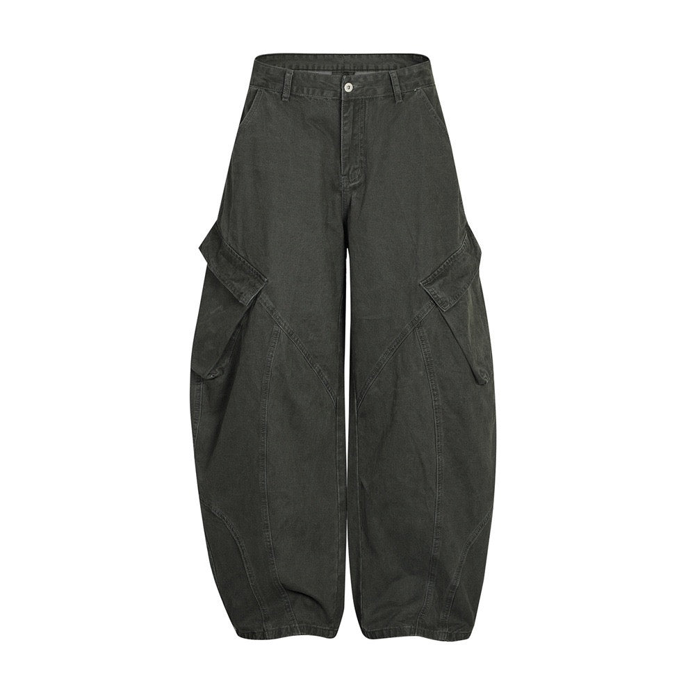 American High Street Patchwork Multi-Pocket Jeans