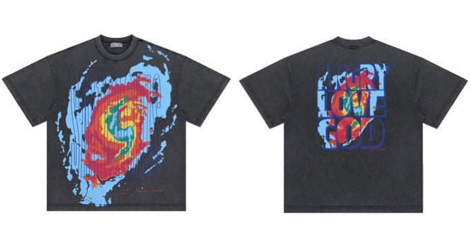 Streetwear Thermal Imaging Explosion Print Tee