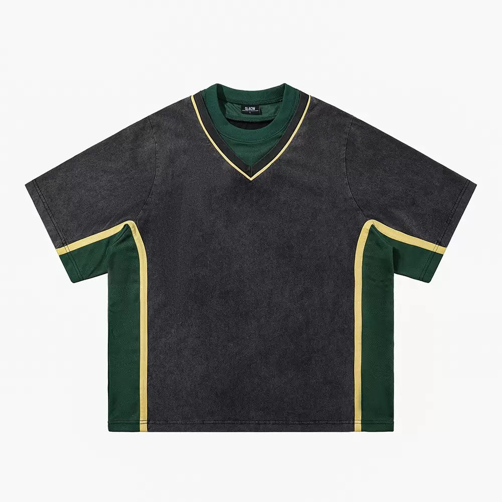American Vintage Washed Patchwork Tee