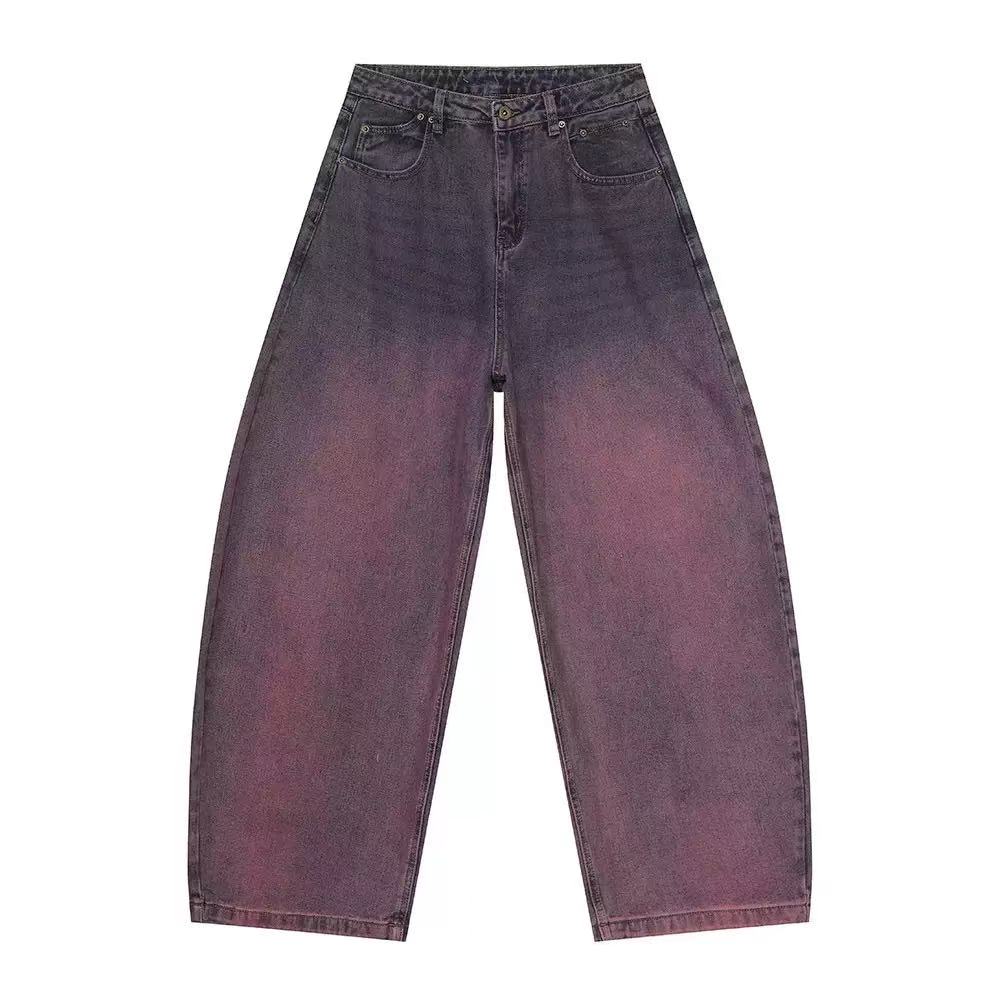 American High Street Niche Design Curved Knife Jeans