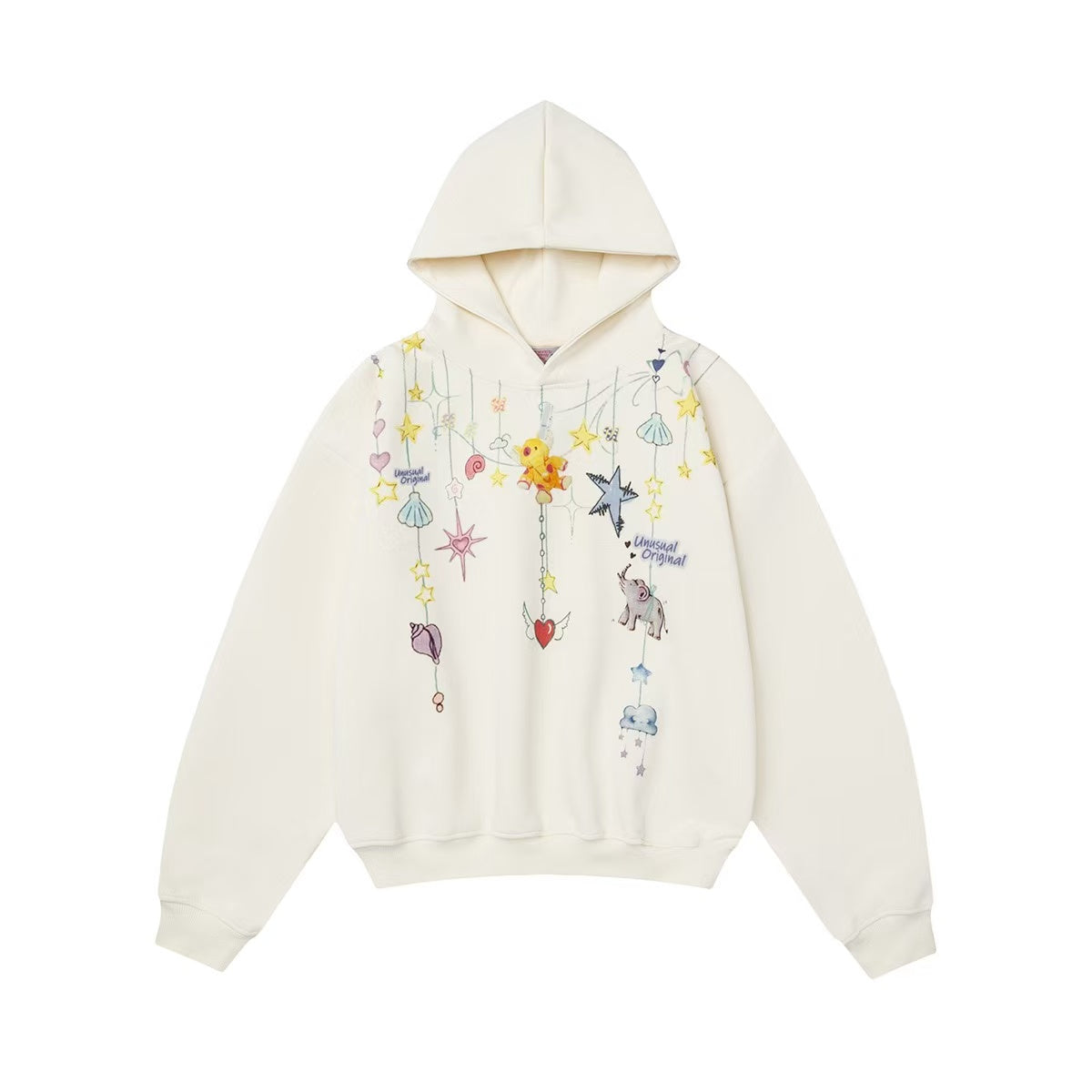 American Vintage Fun Colorful Cartoon Hoodie