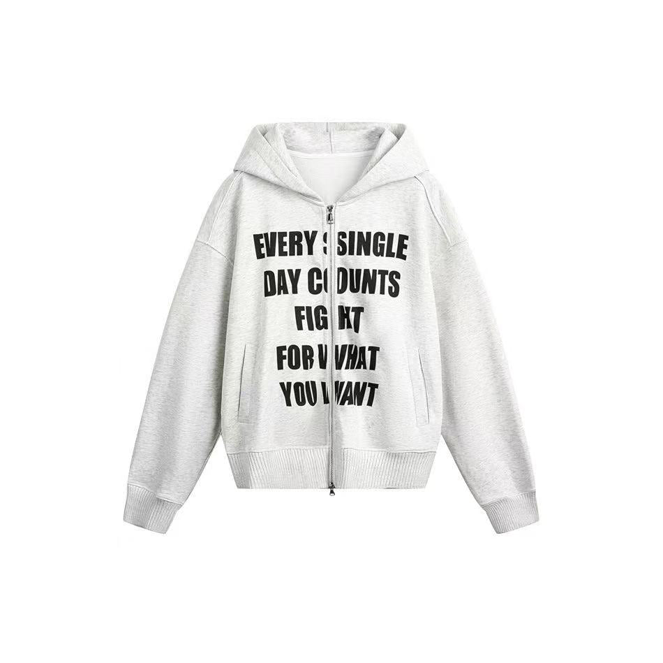 American Streetwear Minimalist Loose Hoodie