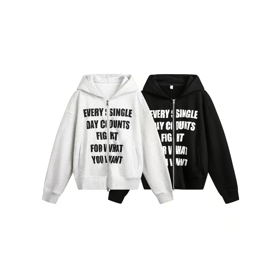 American Streetwear Minimalist Loose Hoodie