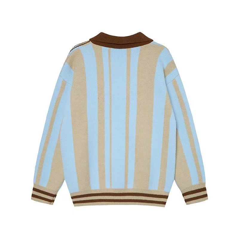 Vintage American Striped Oversized Knit Sweater