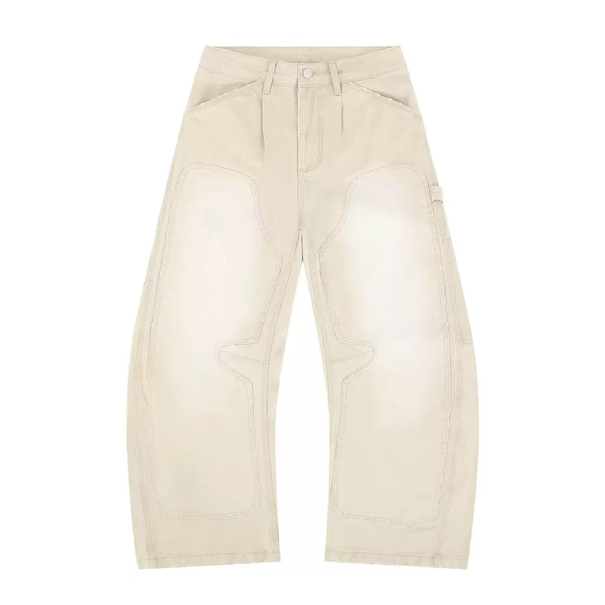Vintage American Washed Cargo Curved-Cut Jeans