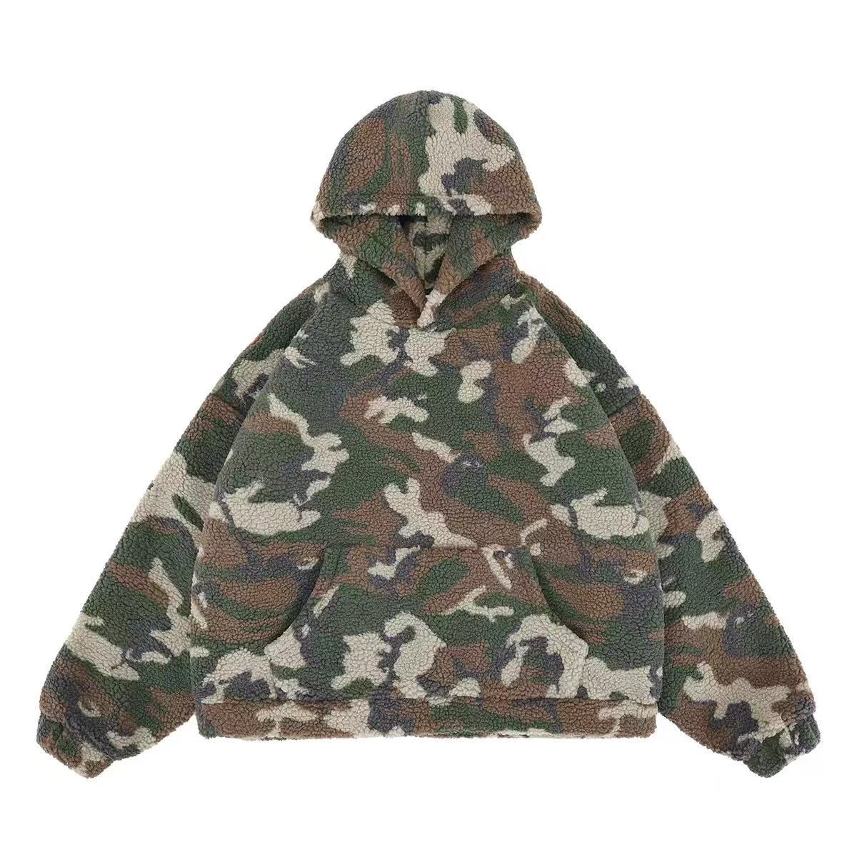 Retro American Camouflage Sherpa Jacket