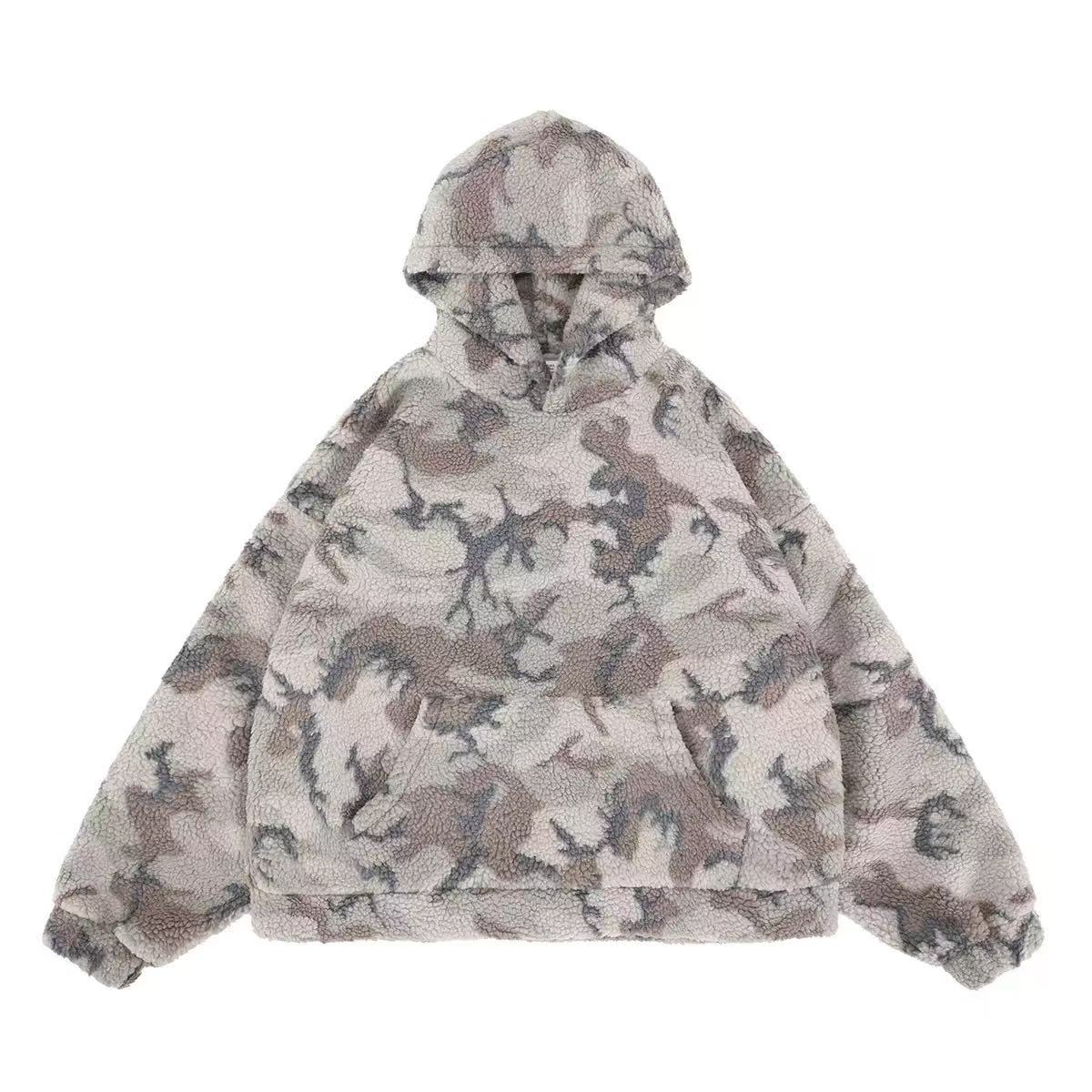 Retro American Camouflage Sherpa Jacket