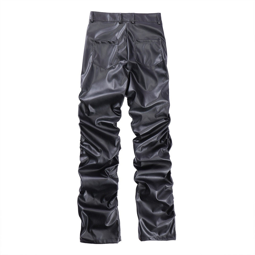 Omirad Ruched Faux Leather Pants