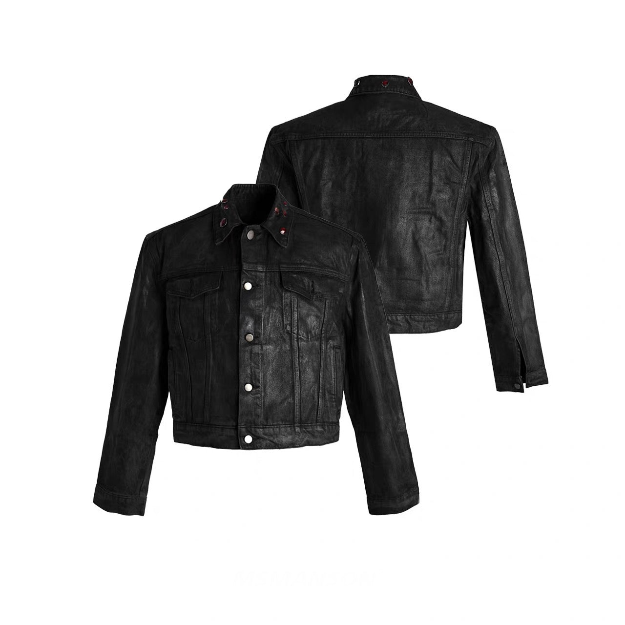 Omirad Jewel Collar Cropped Jacket