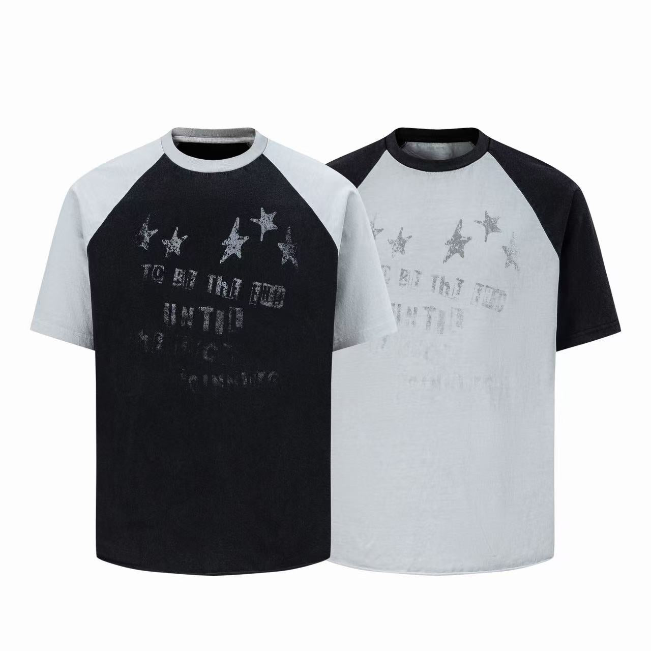 Omirad Distressed Star Raglan T-Shirt