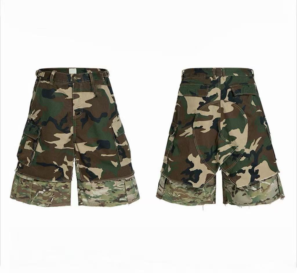 Omirad Tactical Patchwork Camo Shorts